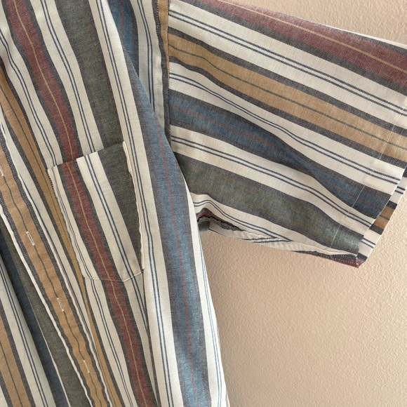 Vintage Men’s Short Sleeve Button Up Large - Picture 4 of 6